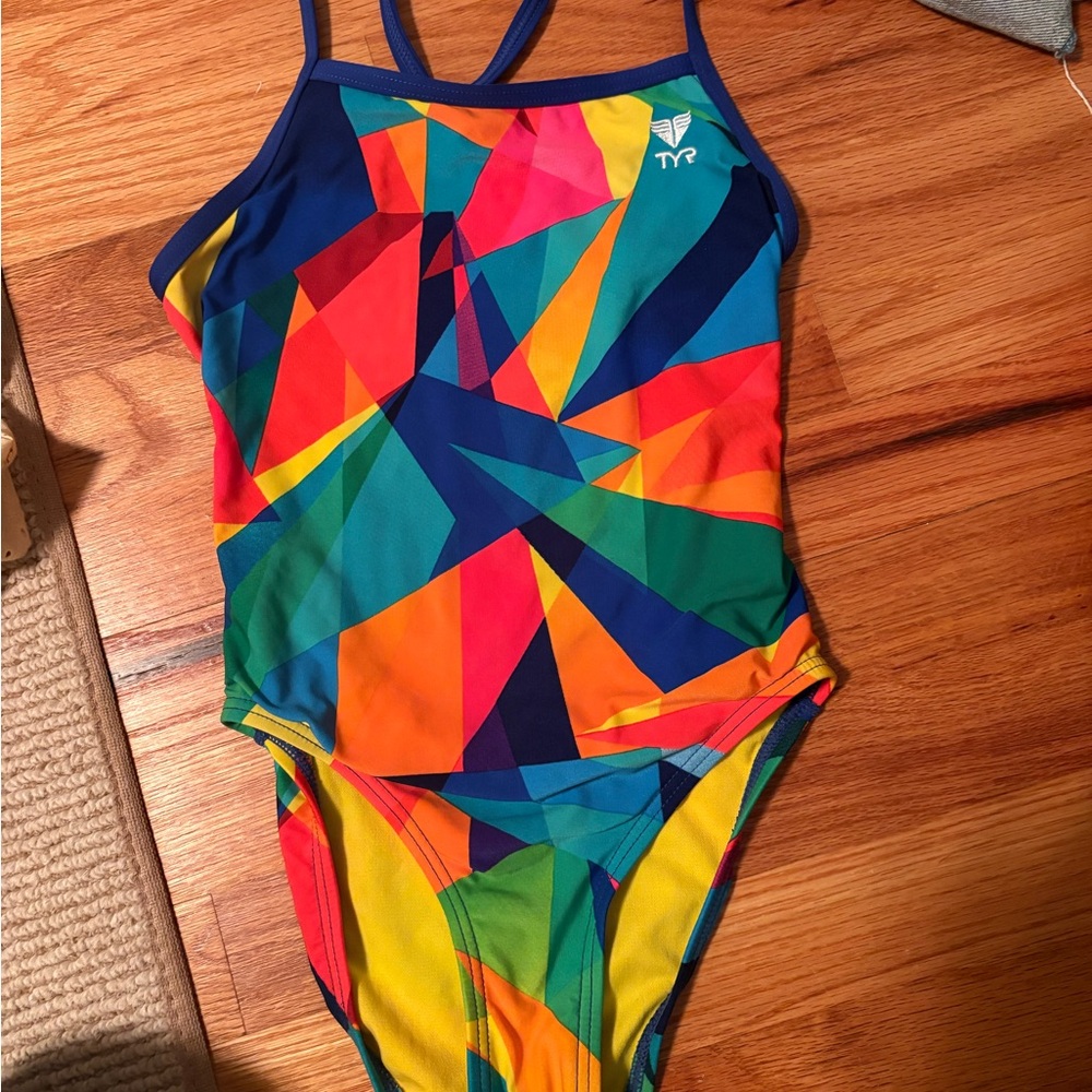 TYR Kids Vibrant Geometric One Piece